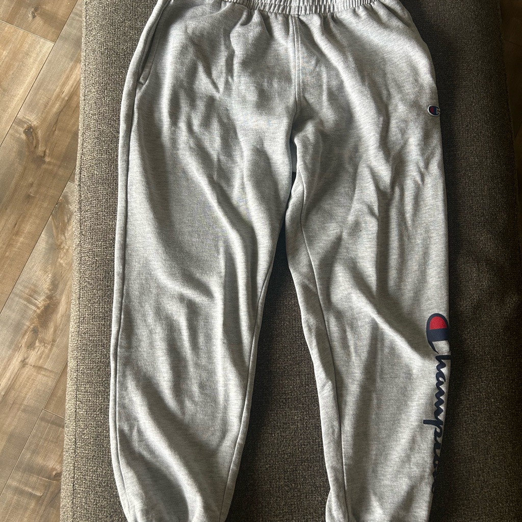 Champion Kids Gray Sweat Joggers With Script Logo